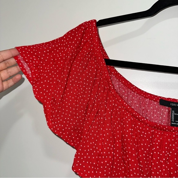 🌷5/$20 Forever 21 Juniors Red Top - Picture 3 of 4